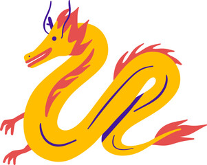 Majestic Serpentine Dragon Character