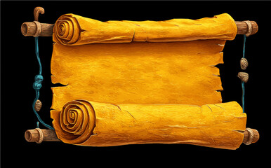 Yellow Ancient Scroll or Parchment