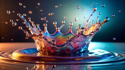 water splash isolated on white