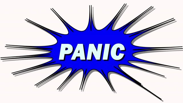 Panic is a sudden, uncontrollable fear or anxiety.