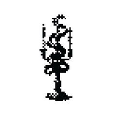 Dark Aesthetic Dithering Element