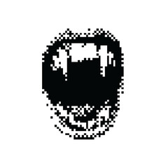 Dark Aesthetic Dithering Element