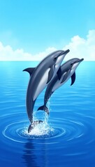 dolphin jumping out of water