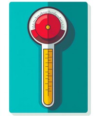 Termometer flat icon 