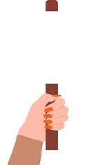 people hand demonstrating with blank signs or placards