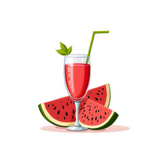 watermelon juice and slice