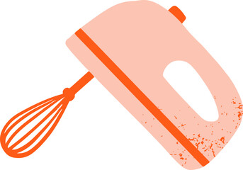 Kitchen Tool or Mixer Machine illustration with white background