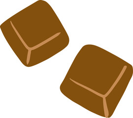 Hand drawn chocolate bar icon vector illustration. Baking bakery and pastry stuff element
