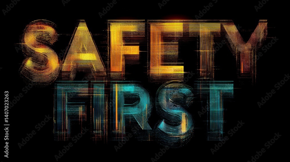 Poster safety first in the digital world, protecting information and ensuring secure online practices