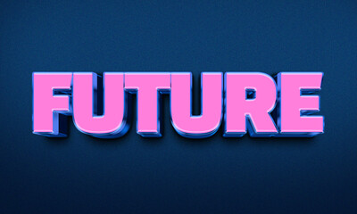 Modern future text effect 3d text effect