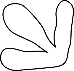 Abstract organic line shape boho mid century decoration