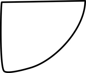 Hand drawn semicircle organic line shape boho mid century decoration