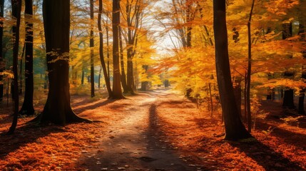 Fototapeta premium forest blue and orange header