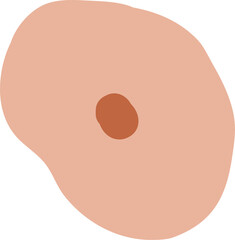 Abstract Organic Round Shape with Dots