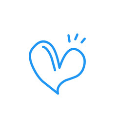 blue heart doodle