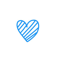 blue heart doodle