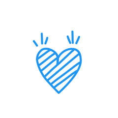 blue heart doodle