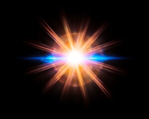 Light Burst Against Black