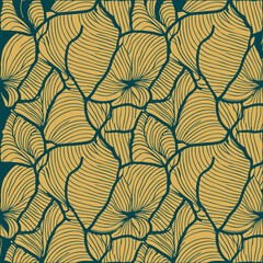 Illustration Neurographique Dessin R&eacute;seau Veines Connexion Neurones Fleur Illustration Noir et Or