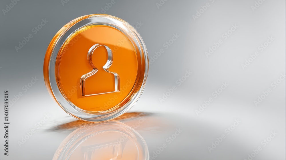 Poster 3d rendered abstract human figure encapsulated within a circular frame, digital art