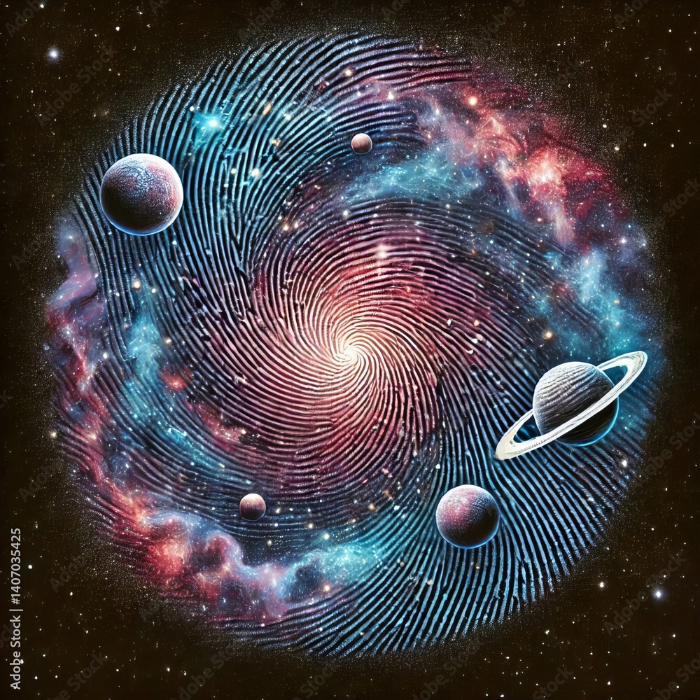 Canvas Prints fingerprint created using fingerprint swirls