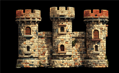 Stone Fortress: A Detailed Castle Tower