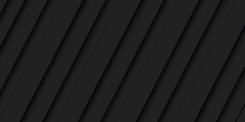 Obraz premium Abstract black background featuring dynamic 3D lines and stripes
