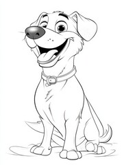 Fototapeta premium kid COLORING PAGE OF dog