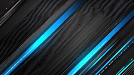Fototapeta premium Abstract blue lines dark background design