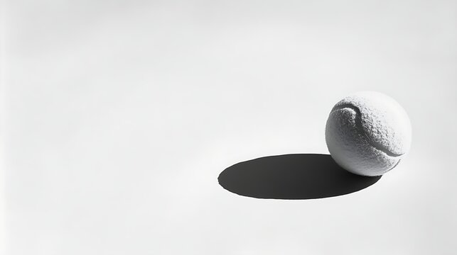 A high-resolution image of a tennis ball resting on a smooth white background