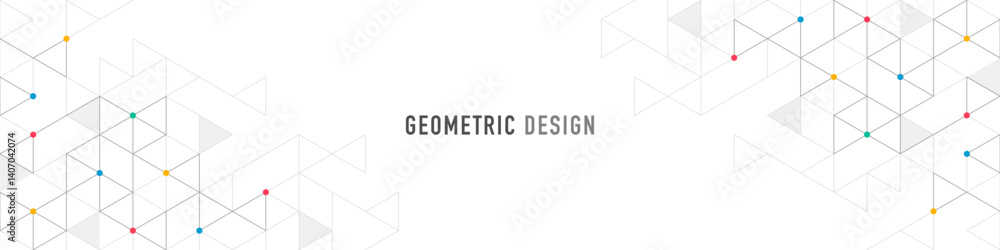 Aufkleber Graphic design element for web page or banner with a geometric pattern of triangle shapes.