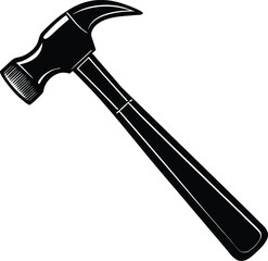 Plastic Hammer Silhouette Vector | Lightweight Tool Design for DIY and Repair Themes
