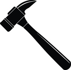 Plastic Hammer Silhouette Vector | Lightweight Tool Design for DIY and Repair Themes