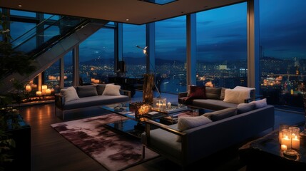 Fototapeta premium luxury glass home