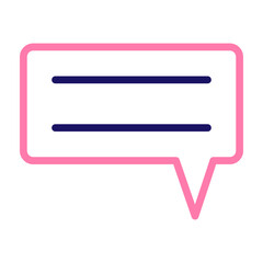 Text Message Vector Line Two Colors Icon Design