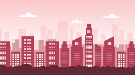 Urban Panorama City Skyline Vector