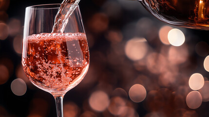 An emotionally rich portrayal of elegant cocktail spread: variety of stemware with wine, champagne, and kir royale, accompanied by assorted dessert wines and champagne fizz, perfectly arranged on a lu