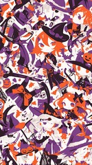 Fototapeta premium Halloween Pattern Design