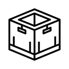 Outline of Plyo box on white background