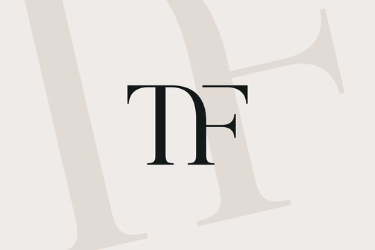 TF or FT letter logo icon design. Classic style luxury initials monogram.