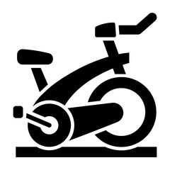 Exercise Bike Vector Glyph Icon Design