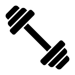 Dumbbell Vector Glyph Icon Design