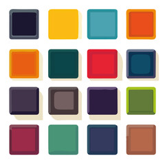 A Simple, flat, 2D icon of a Color palette isolated on a transparent background. It is a vector, animation design, vector, flat design, simple flat 2D icon, minimalist design, clipart