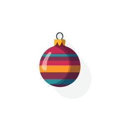 My flat 2D vector illustration of a Christmas Baubles isolated, designed as an icon, and isolated on a white background. simple icon design, set collection