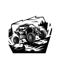 off road adventure atv utv buggy isolated logo vector  © Maria