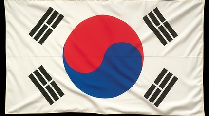 Korean Flag, Fabric, Rippled