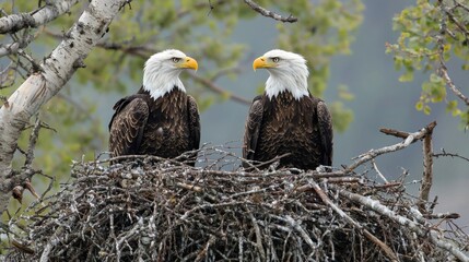 The bald eagle is a bird of prey found in North America. A sea eagle, it has two known subspecies and forms a species pair with the white-tailed eagle. Its range includes most of Canada and Alaska