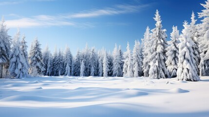Fototapeta premium forest pine trees border