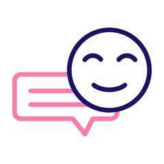 Uplifting Message Vector Line Two Colors Icon Design