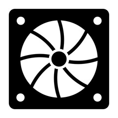 Fan Vector Glyph Icon Design
